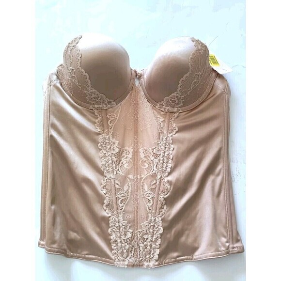 Cassandra Intimates Strapless Corset Bustier Bra Beige Size 32C 30533 No STRAPS - Picture 14 of 14